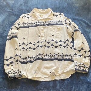 J. Crew Linen Popover Top